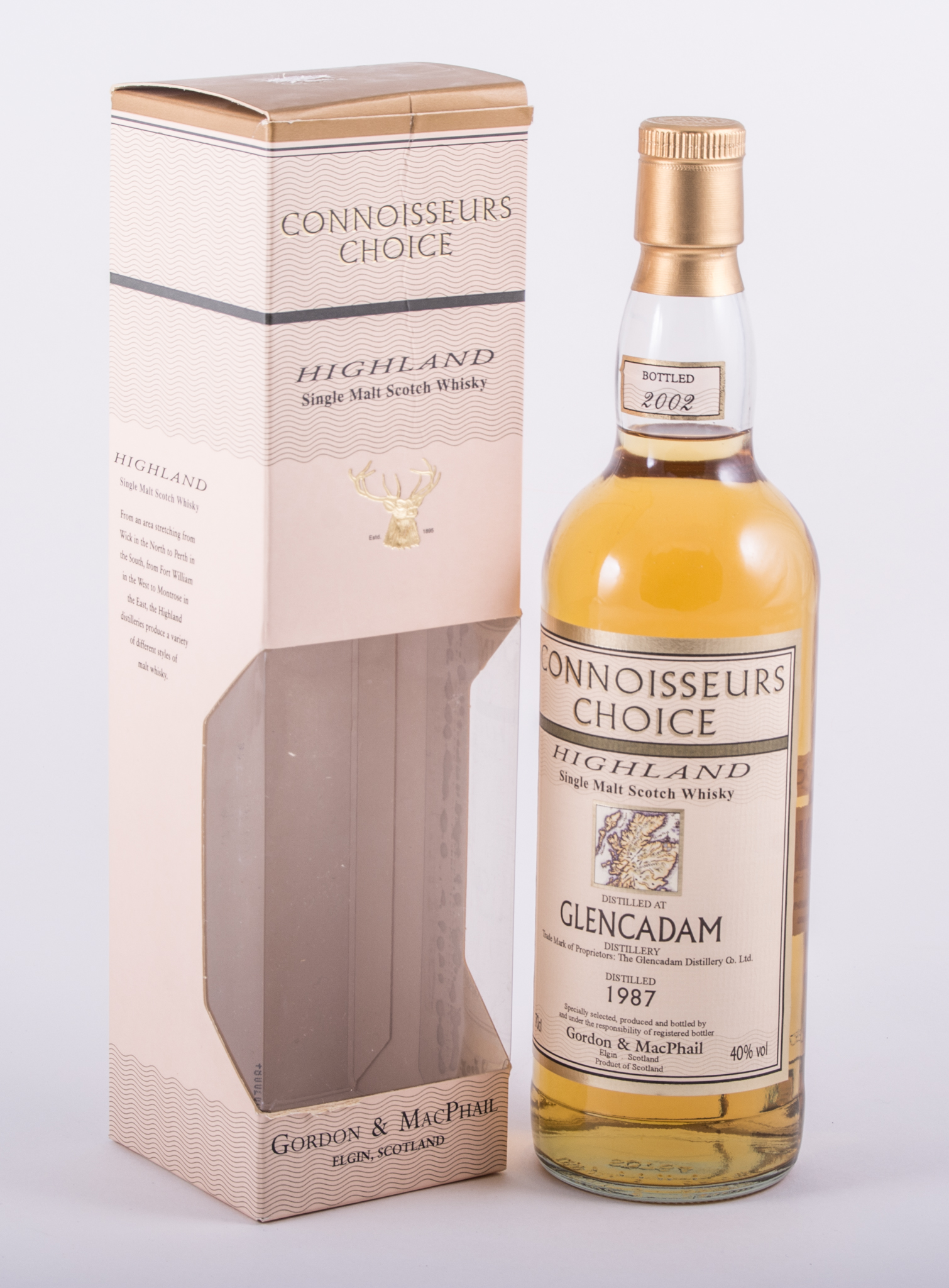 GLENCADAM, 1987-2002, Gordon & MacPhail's CONNOISSEURS CHOICE, Highland Single Malt Whisky, 70cl,