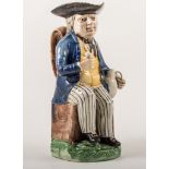 A Staffordshire sailor Toby jug, probably Wood and Calwell, circa 1805,