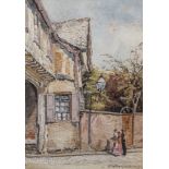 John Fulleylove Castle View, Leicester, signed, watercolour, 18 x 12cm, foxed.