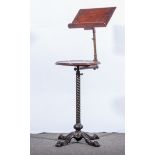Carter's Patent 'Literary Machine' A late Victorian mahogany, brass and cast iron reading stand,
