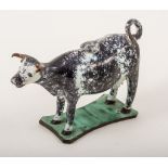 A Prattware cow creamer, attributed to St.