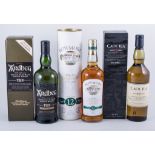 Three bottles of Islay Single Malt Whiskies: ARDBEG, 10 years old, 70cl, 46% vol,