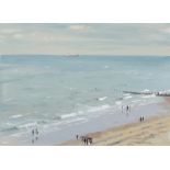 Robert King The Sea At Cromer, signed, oil on board, 30cm x 40cm.