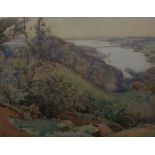 Sir Alfred East Rivington Water, signed, watercolour, 52cm x 67cm.