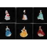 Royal Doulton miniature ladies, all boxed, to include - Annabel, Christine, Christmas Skater,