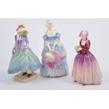 Royal Doulton figure, Veronica' HN1519, 21cm; and two other Doulton figures,