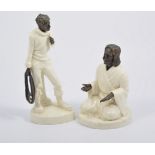 Minton bronze and china figures, including The Fisherman (2nd); the Sage; and Spellbound, (3).