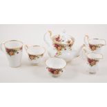 Royal Albert bone china teaset, Old Country Roses pattern.