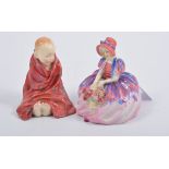 Small Royal Doulton figure, 'Monica' HN1467, 12cm; and another, 'This Little Pig' HN1793, (2).