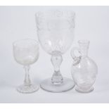 Lead crystal presentation decanter with a silver collar,