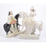 Staffordshire equestrian figure, Dick Turpin on Black Bess,