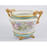 French porcelain two-handled jardiniere, mid 19th Century,