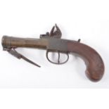 Flintlock pistol, part octagonal barrel with folding spike,