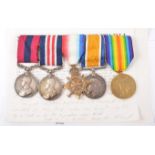 Medals; group of five to Corporal C G Flockhart 10th Battalion Argyll & Sutherland Highlanders,