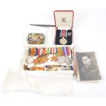 Selection of WWII and WWI medals,