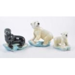 Wade Blow-ups; Polar Bear mother, Polar Bear cub, Seal, (3).