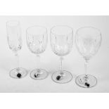 Waterford Lismore glassware, wines and champagnes,