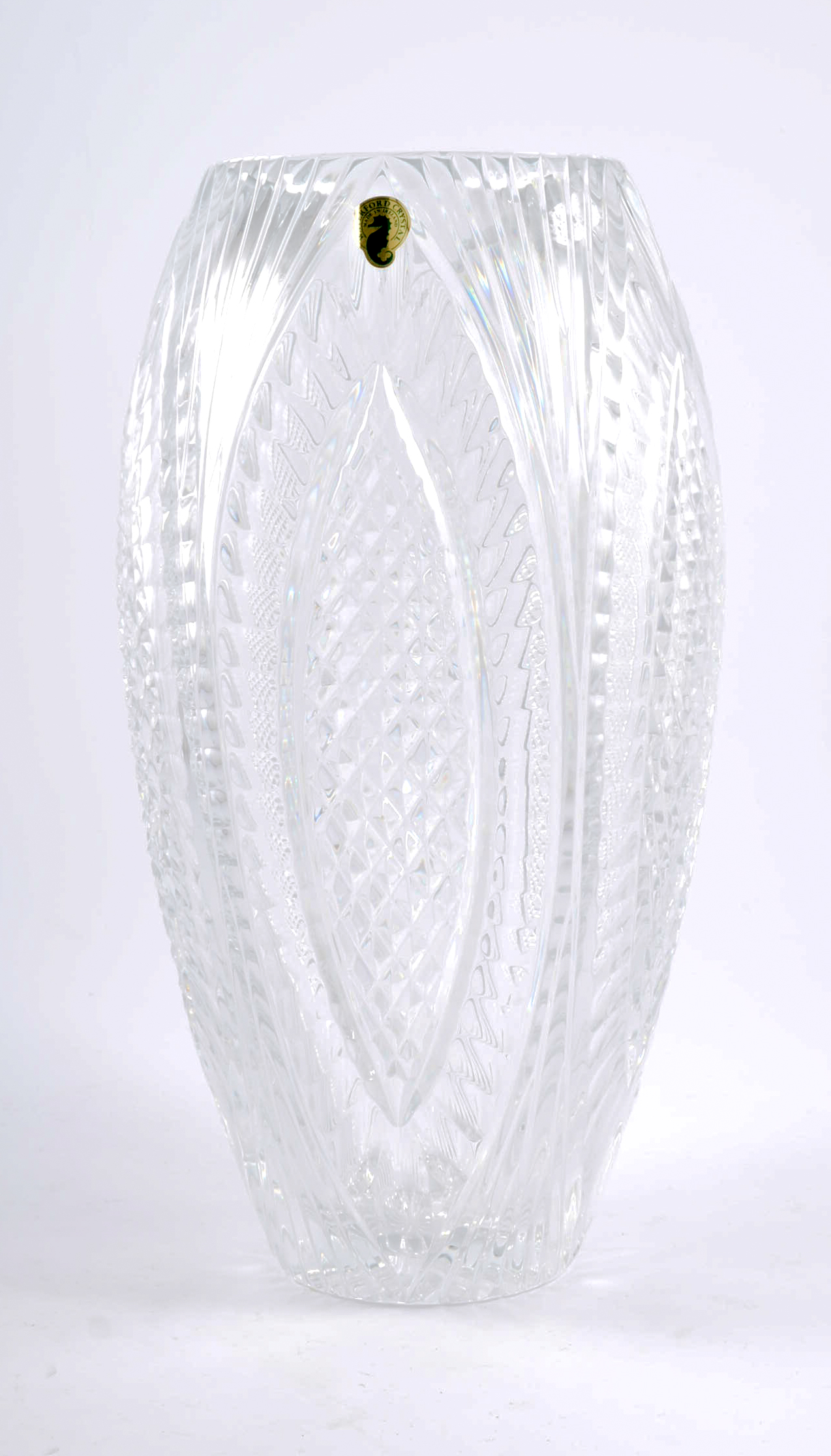 Large Waterford vase, ovoid shape, 33cm.