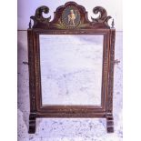 A Regency style giltwood and composition pier glass, rectangular plate under a trellis panel,