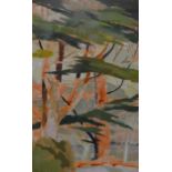 David Easton, Trees, oil on board, 53cm x 34cm.