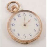 An open face pocket watch,