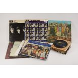 The Beatles LP vinyl record albums and selection of singles, including,