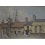 Stanley Orchart, 'Higham Ferrers', watercolour, signed and titled, 35cm x 48cm.