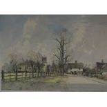 Stanley Orchart, 'Melchbourne, Bedfordshire', watercolour, signed, titled and dated 1972,