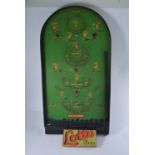 Pin football bagatelle by Kay, 73cm, and a small quantity of games,