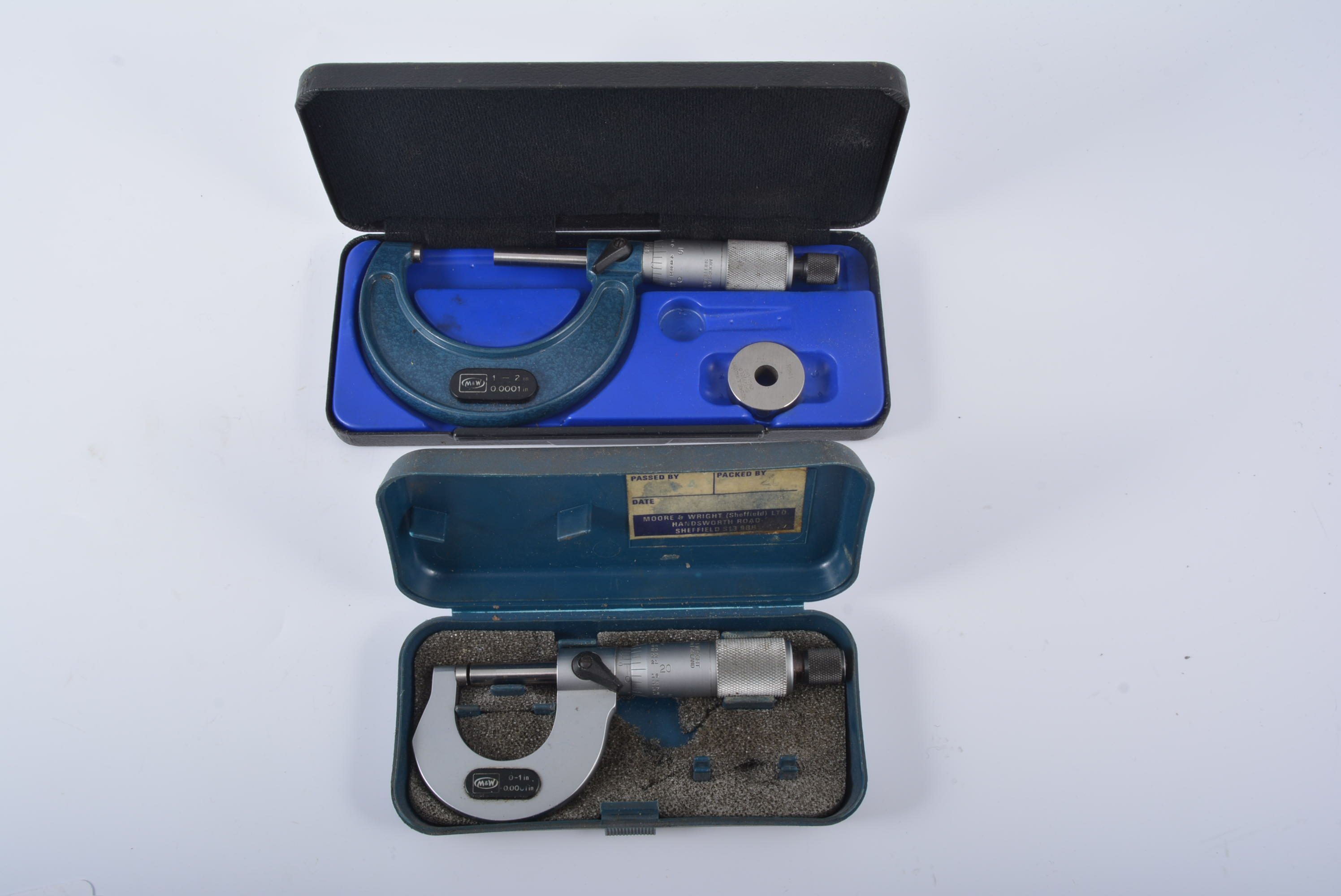 2 x MOORE & WRIGHT MICROMETERS 0-1 and 1-2 inch.