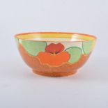 Clarice Cliff, 'Nasturtium' a bowl, circa 1930,