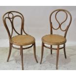 Two Thonet bentwood chairs, H89cm.