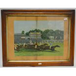 Fred Archer oliographs, Last Derby Mount,and Eclipse Stakes, maple frames, 28 x 39cm.