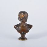 Georges Bareau, 'L'Histoire' an Art Nouveau patinated bronze bust of a maiden,