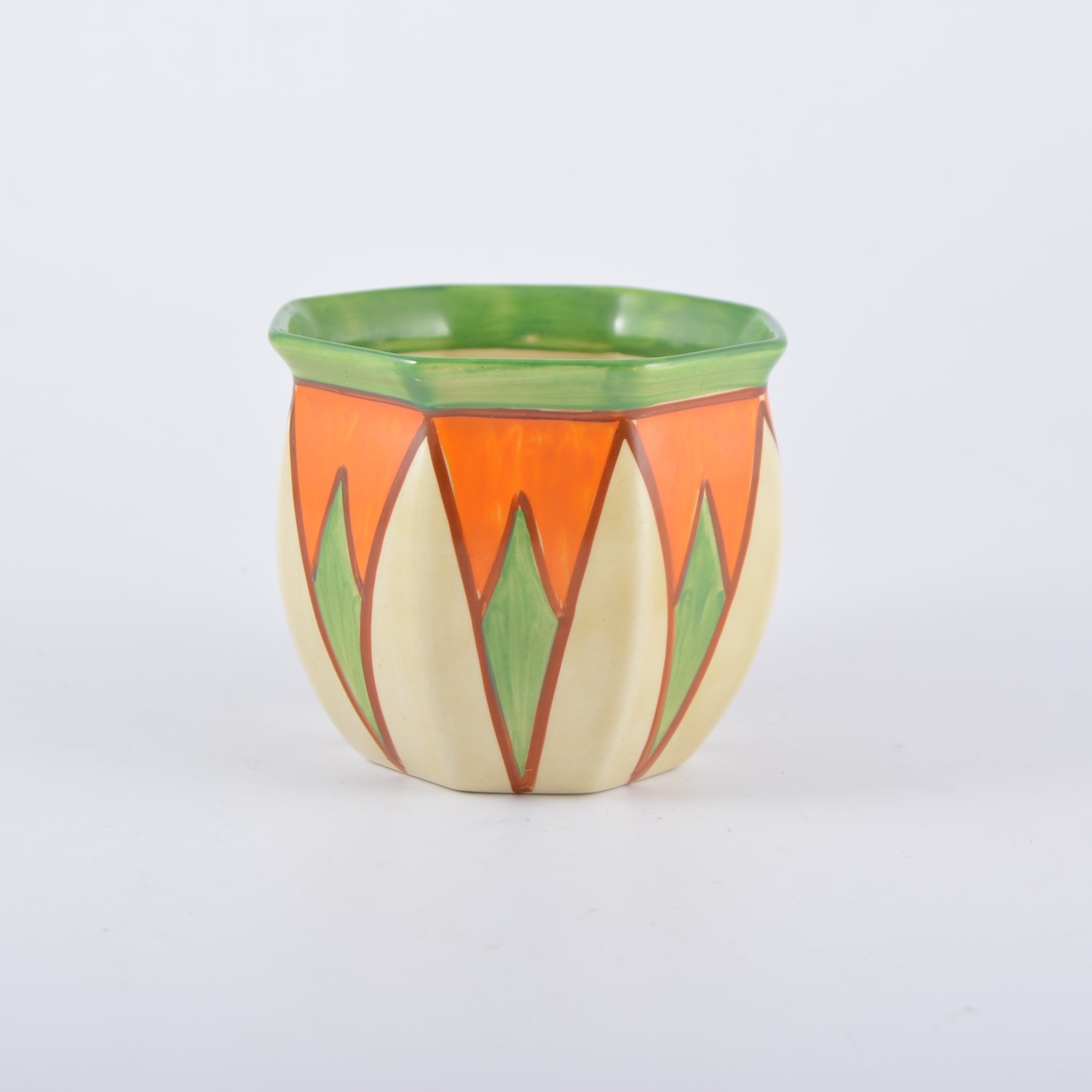 Clarice Cliff, 'Original Bizarre' an octagonal fern pot,