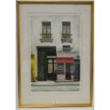 Andre Renoux, Pizzeria Genovese, signed ltd ed 33/175 lithograph,.61.5 x 39.