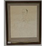After David Hockney, Sir John Gielgud, ca.
