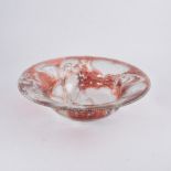 Erika Chevalier, a studio glass bowl, flared open form,