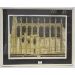 Valerie Thornton, Eton College Chapel, a limited edition lithographic print, signed,
