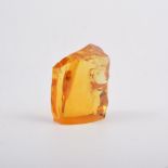 Whitefriars, an Amber coloured glass cullet, sculptural form, approx 11.