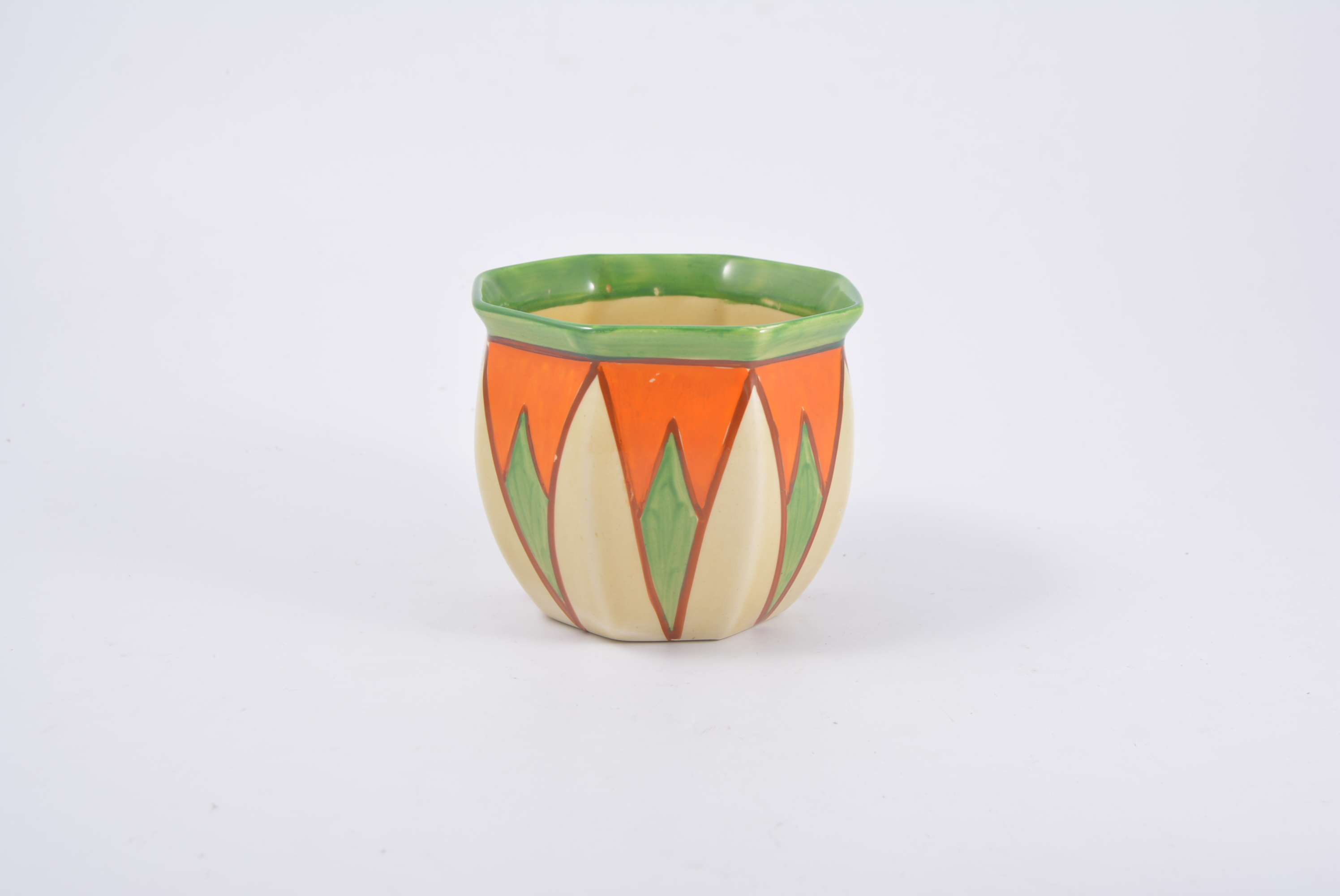 Clarice Cliff, 'Original Bizarre' an octagonal fern pot, - Image 2 of 4