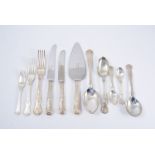 Canteen of ten-place Kings pattern cutlery.