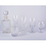 Suite of Stuart crystal table glassware.