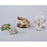 Royal Crown Derby frog paperweight,