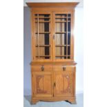 Art Nouveau oak bookcase cabinet,