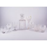 Extensive Whitefriars tableware suite - with sets of 6 glasses and decanters.