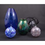 A quantity of Art Glass, including two Andrew Fote hanging decorations,