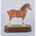 Royal Worcester porcelain model, Clydesdale Stallion No.