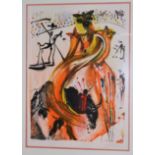 After Salvador Dali, 'Bullfighter', colour lithograph, signed and numbered in pencil 28/250,