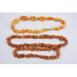 'Amber' necklace, and another similar.
